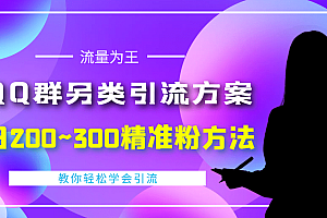 外面收费888元的QQ群另类引流方案:日200~300精准粉方法