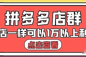拼多多店群单店一样可以产出1万5以上利润【付费文章】