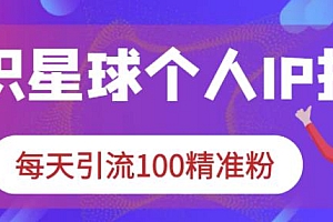 知识星球个人IP打造系列课程,每天引流100精准粉