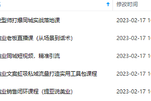 5套·美业短视频运营课 从场景到话术·精准引流·吸金文案工具·销售闭环等