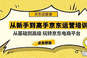 从新手到高手京东运营培训:从基础到高级 玩转京东电商平台(无水印)