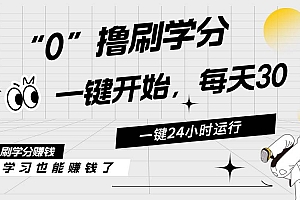最新刷学分0撸项目,一键运行,每天单机收益20-30,可无限放大,当日即…