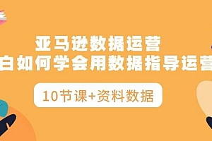 亚马逊数据运营,小白如何学会用数据指导运营(10节课+资料数据)