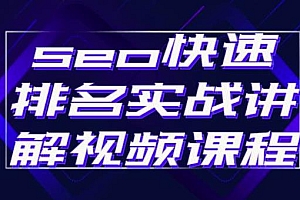 seo快速排名实战讲解视频课程,揭秘seo快排原理