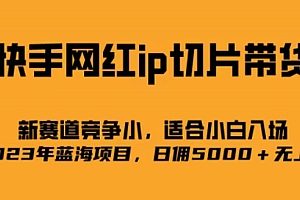 快手网红ip切片新赛道,竞争小事,适合小白 2023蓝海项目