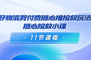 好物混剪付费随心推投放玩法,随心投放小课(11节课程)