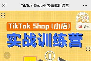 疯人院TikTok Shop小店先疯训练营,开启2022年海外小店带货,从0到1掌握TK小店运营技巧