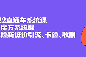 2022直通车系统课+引力魔方系统课,精准拉新低价引流、卡位、收割