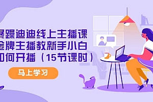 暴躁迪迪线上主播课,金牌主播教新手小白如何开播(15节课时)