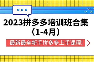 2023拼多多培训班合集(1-4月),最新最全新手拼多多上手课程!