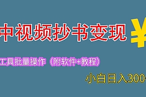 2023中视频抄书变现(附工具+教程),一天300+,特别适合新手操作的副业