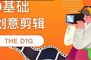 THE D1G零基础创意剪辑课,第一馆创意剪辑实操课-49节完整版