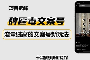 2023抖音快手毒文案新玩法,牌匾文案号,起号快易变现