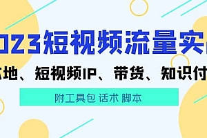 2023短视频流量实战 本地、短视频IP、带货、知识付费