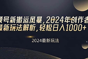 视频号新搬运风暴,2024年创作者分成最新玩法解析,轻松日入1000+