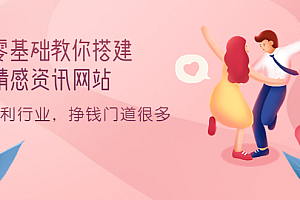 零基础教你搭建情感资讯网站:暴利行业,挣钱门道很多(搭建教程+源码)
