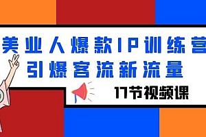 美业人爆款IP训练营,引爆客流新流量(17节视频课)