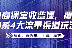 某电商课堂收费课,覆盖淘系4大流量渠道玩法【搜索、直通车、手猜、魔方】