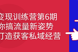 IP变现训练营第6期:教你搞流量新姿势,IP打造获客私域经营