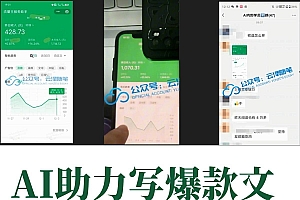 AI掘金公众号流量主 月入1万+项目实操大揭秘 全新教程助你零基础也能赚大钱
