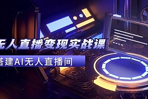 2024全套Ai无人直播变现实战课,搭建AI无人直播间,利用AI赚钱 (24节课)