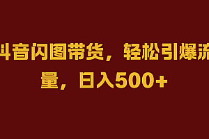 抖音闪图带货,轻松引爆流量,日入500+