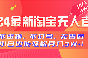 2024最新淘宝无人直播,不违规,不封号,无售后,小白也能轻松月入3W+