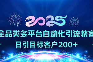 2025全品类多平台自动化引流获客,日引目标客户200+