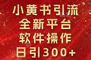 小黄书引流,全新平台,软件操作,日引300+