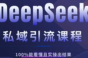 DeepSeek私域引流课程,小白也能看懂,实操必出结果,日引目标客户200+