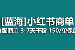 2023蓝海项目,小红书商单,快速千粉,长期稳定,最强蓝海没有之一