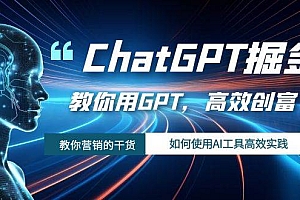 ChatGPT掘金,教你用GPT,高效创富!如何使用AI工具高效实践