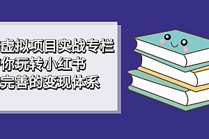 小红书虚拟项目实战专栏,带你玩转小红书,打造完善的变现体系