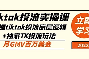 tiktok投流实操课:掌握tiktok投流底层逻辑+独家TK投流玩法