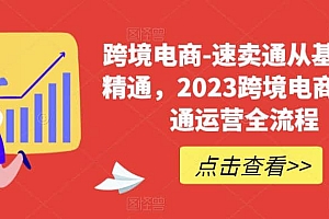 速卖通从0基础到精通,2023跨境电商-速卖通运营实战全流程