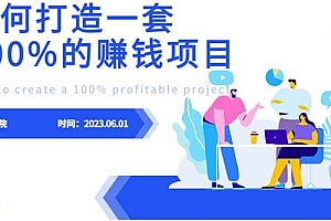 最新6月份《如何设计一套100%赚钱的项目系统》