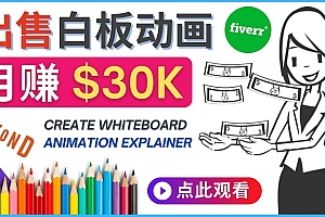 如何用最简单制作白板动画(WhiteBoard Animation)月赚3万美元