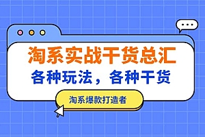 淘系实战干货总汇:各种玩法,各种干货,淘系爆款打造者