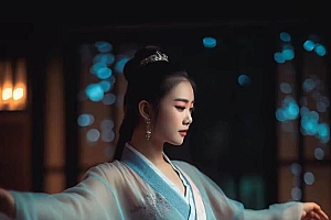 Midjourney关键词-AI生成中国风古装汉服美女人像提示关键词