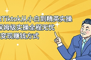 2022Tiktok从小白到精英实操特训营,带你掌握Tiktok账号运营