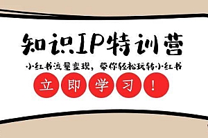 知识IP特训营 :小红书-流量变现,带你轻松玩转小红书(23节视频课)