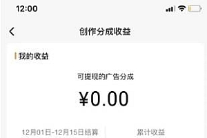 视频号薅广告分成项目,年前偏门小玩法,次日出结果,单号单天500+元【有时效性】