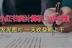 小红书卖计算机二级合集,发发图片 一天收益能上千