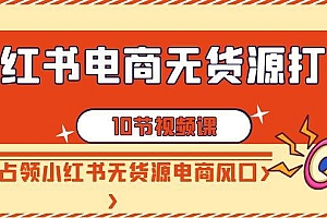 小红书电商-无货源打卡,抢先占领小红书无货源电商风口(10节课)