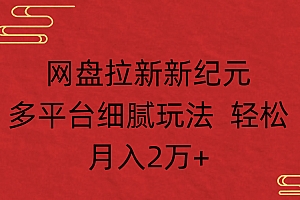 网盘拉新新纪元多平台细腻玩法 轻松月入2万+