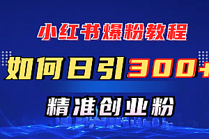 小红书爆粉教程,如何日引300+创业粉,快速实现精准变现!