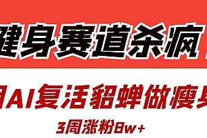 健身赛道杀疯了?我用AI复活貂蝉做瘦身操,3周涨粉8W