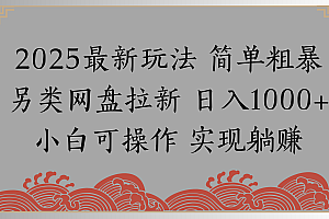 网盘拉新,冷门玩法,纯捡钱月入8000,0基础小白也能做