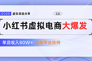 小红书虚拟电商项目,新手单店月入1W,0门槛1拖3玩法