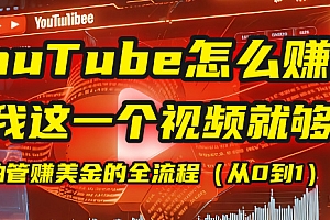 【YouTube掘金】我把做油管赚美金的全流程(从0到1),今天一节课毫无保留!